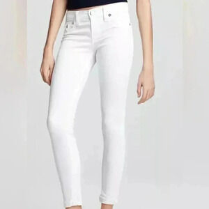 True religion “Serena” skinny white and gold jeans 25